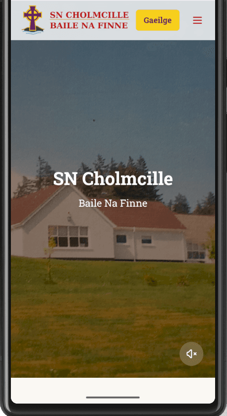 Scoil Cholmcille mobile view